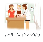 Walk-in sick visits